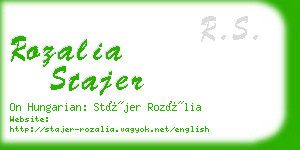 rozalia stajer business card